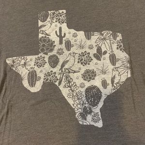 Texas Graphic Tee Cactus Bluebonnet Women's XL - NWT